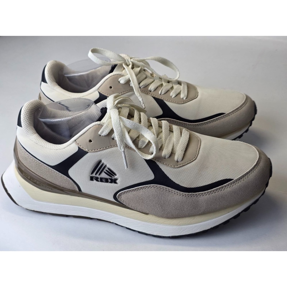 RBX‎ Men's Sneakers Size 10.5 Brown Tan Running Shoes Breathable Lace Up Slip On